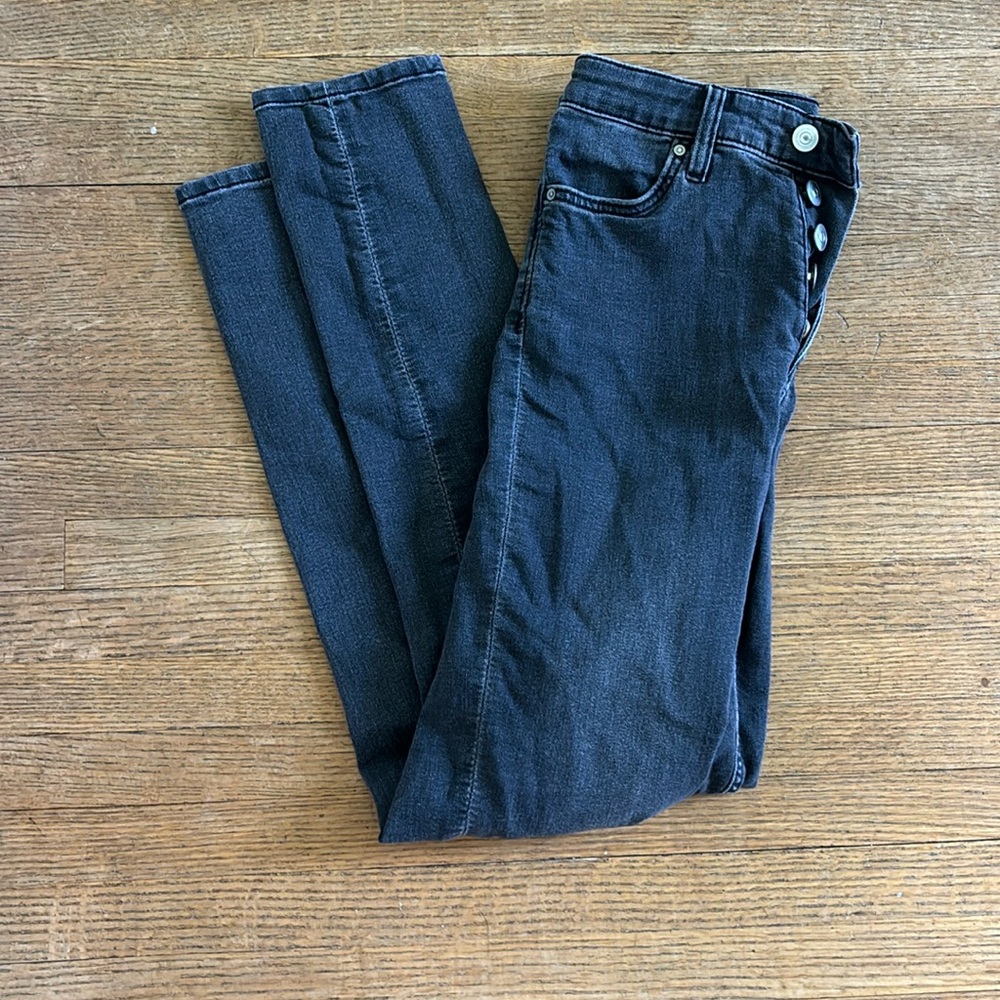 H&M Light washed black Skinny Jeans
